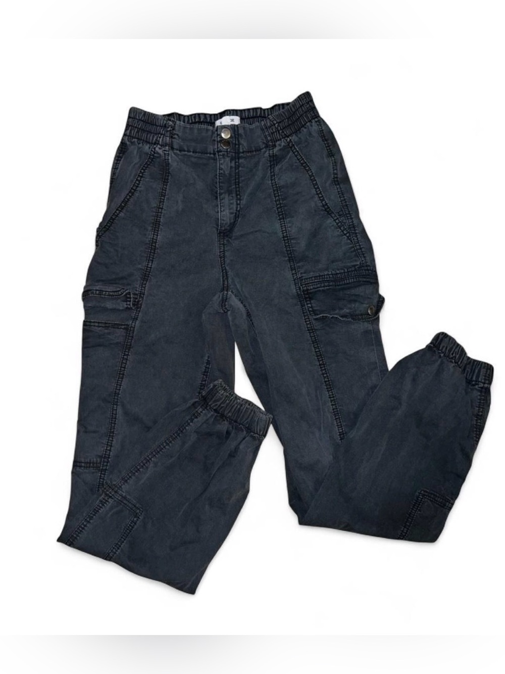 Garage Black Cargo Jogger Pants